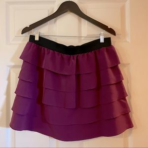 Purple Fucshia Flounce Tiered Skirt